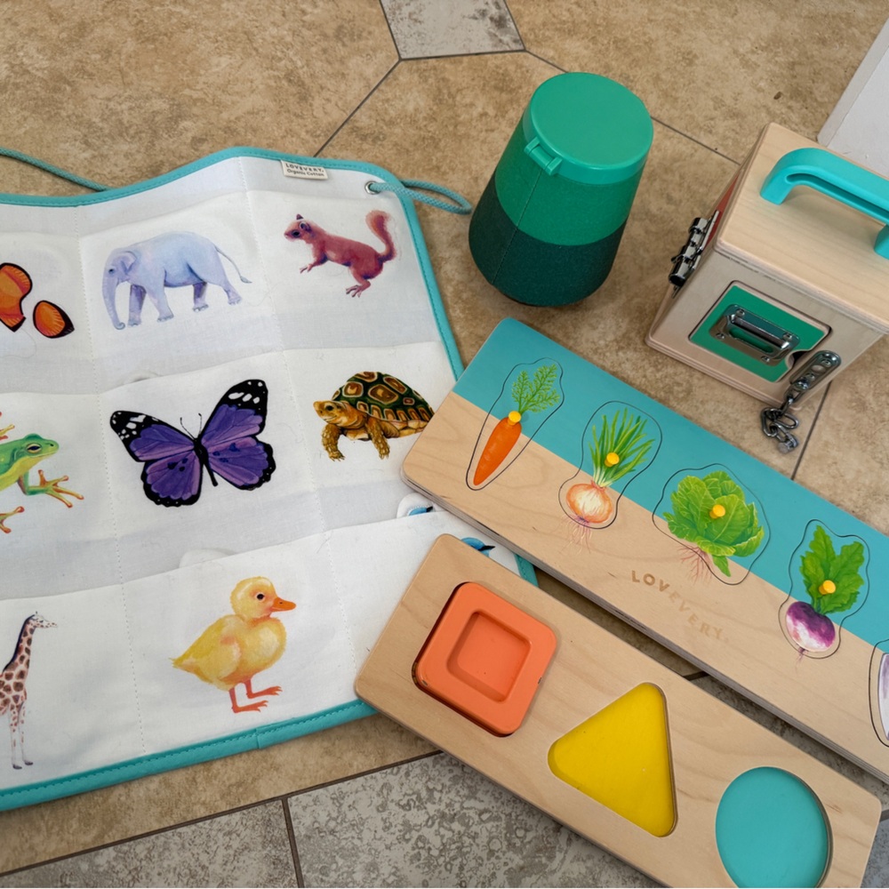 Vibrant Blue and Orange Educational Puzzle Set